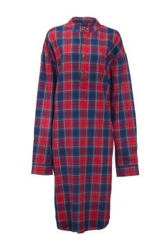 Flannel Nightshirt LV 12 -Red Navy Check